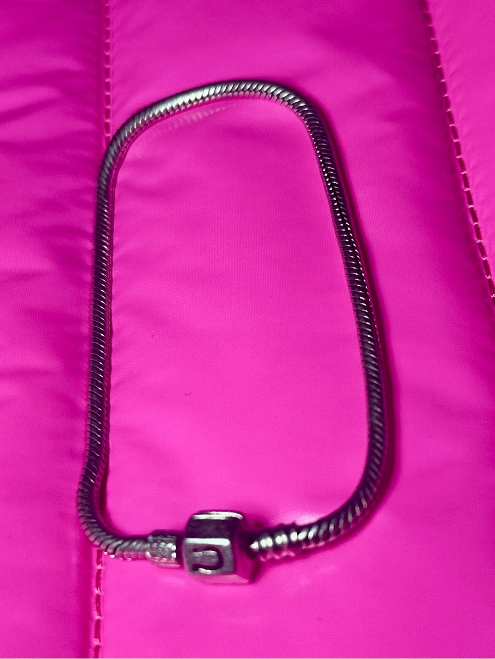 Authentic CHAMILIA Sterling Silver Snake Chain Charm Bracelet 8” 925